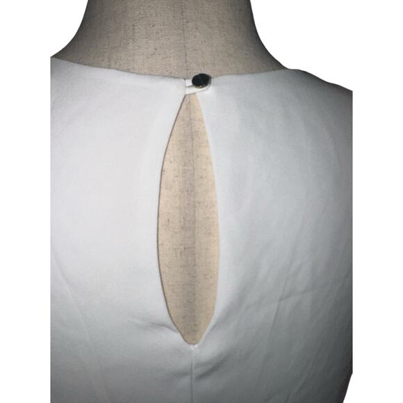 White sheer tunic with side slits - Picture 7 of 8